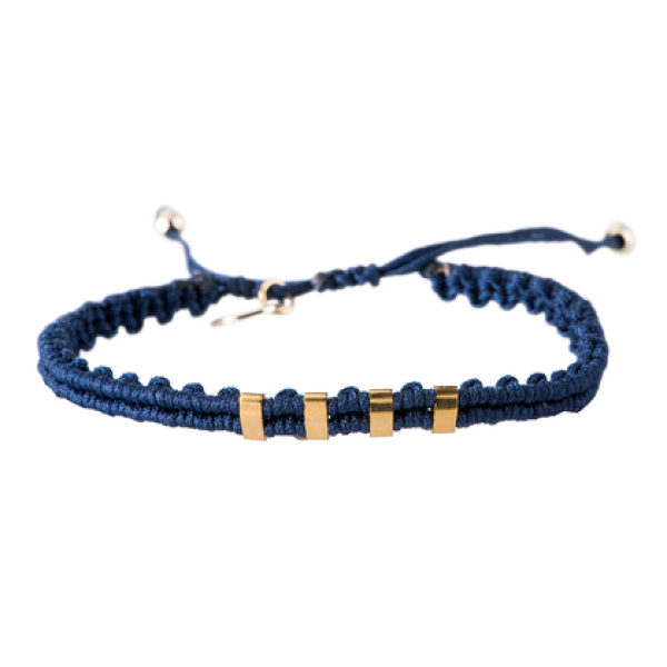 Scottie blue gold armband